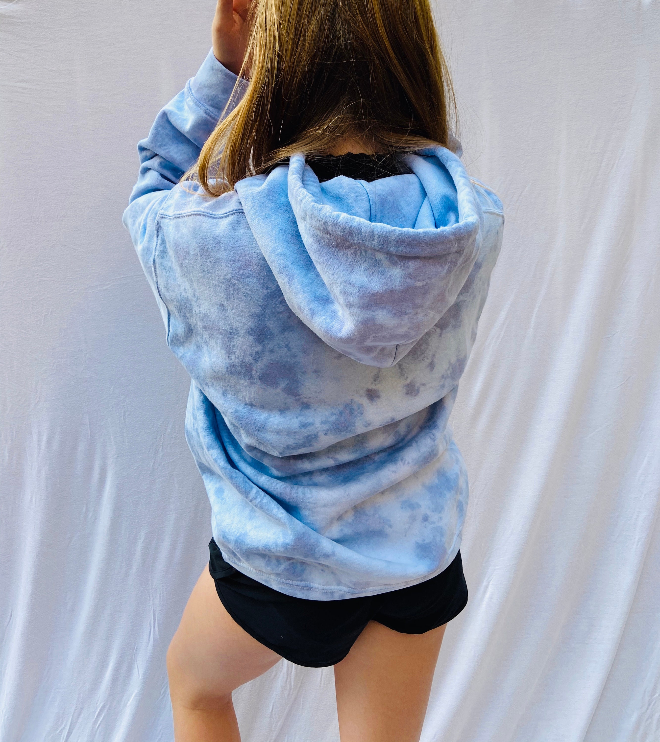 Light Blue Crumple Tie-dye Sweatshirt - Etsy