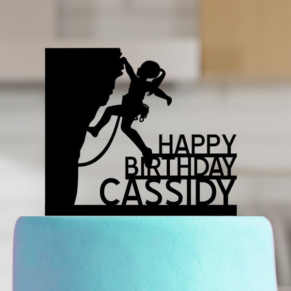 Female Rock Climber, Cake Topper, Repelling, Outdoor Sports, Wall Climbing, Grooms Cake, Wedding, Mountain Climbing, Female, Personalized