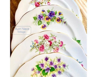 Vintage Queen Anne Floral Plate: 8'' Country Garden China