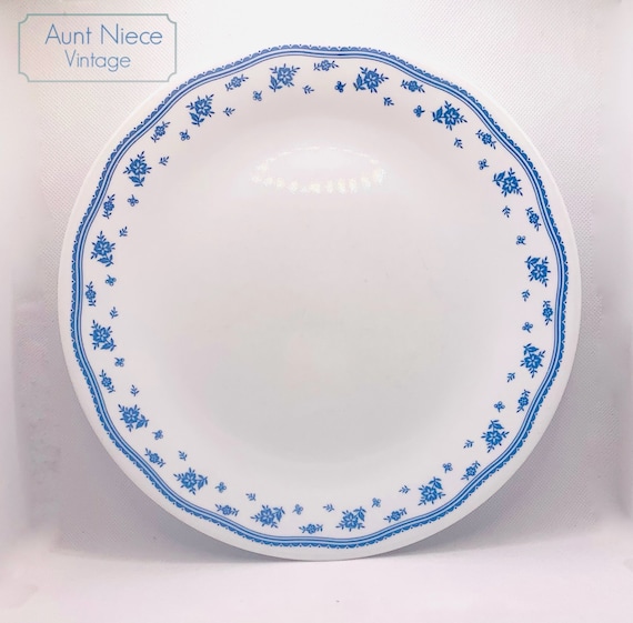 Single and Sets of Vintage Corelle Corning Morning Blue Dinner Plates Blue Flowers Blue Ribbon 10.5 Plates Etsy