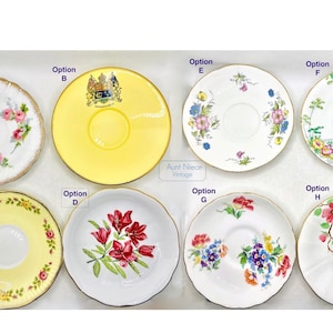 Vintage Saucers Single Orphan Teacup Saucers sold separately Royal Winton, Victoria C&E,Gladstone, Elizabethan, Adderley, replacement saucer