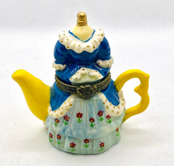 Vintage Trinket Box Seamstress Teapot || Vintage … - image 3