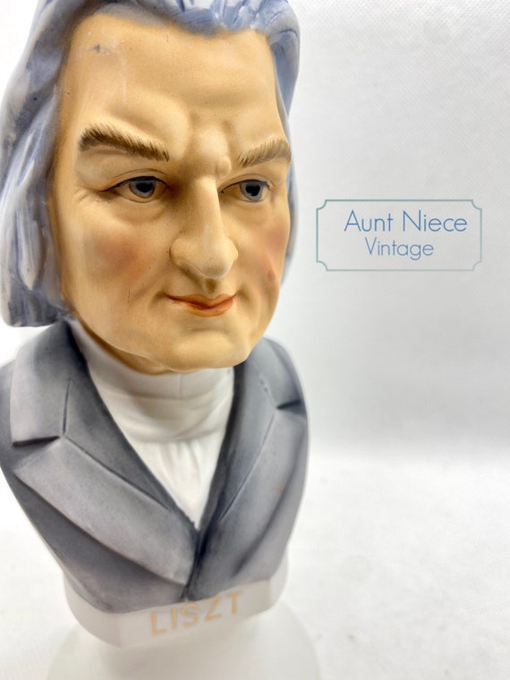 Vintage Franz Liszt Lefton china head bust figurine statue porcelain Franz Liszt Hungarian composer
