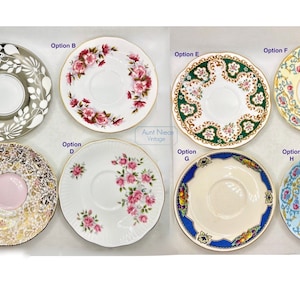 Vintage Saucers Single Orphan Teacup Saucers sold separately Royal Chelsea, Rosina, Colclough Bone China replacement saucers