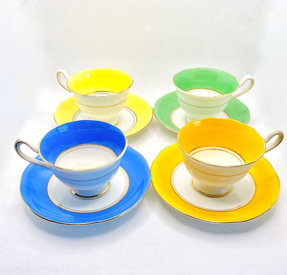 Vintage Royal Albert  Blue, Green, Orange Yellow demitasse espresso cups choose at checkout