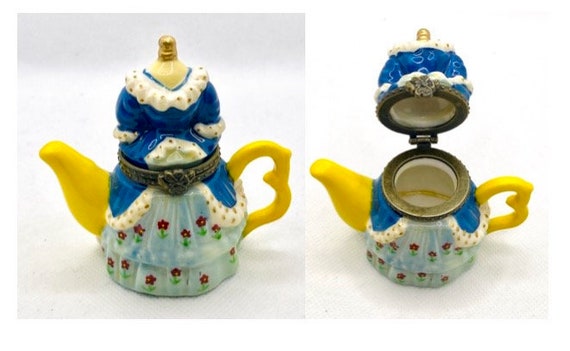 Vintage Trinket Box Seamstress Teapot || Vintage … - image 2