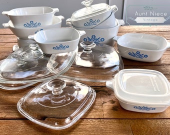 Vintage Corningware  Replacement Lids and dishes Pyrex lids variety of lids and casserole dishes sold separately choose yours at check out