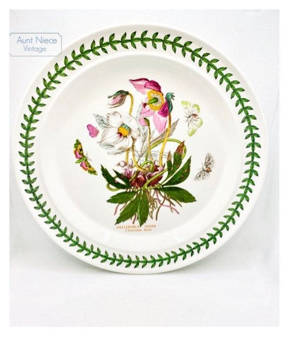 Vintage Botanic Garden 10.25'' Plate Susan Williams Ellis 1972 Christmas Rose | Vintage large flower plate | Vintage Helleborus Niger