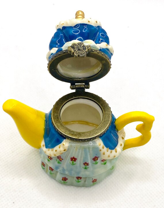 Vintage Trinket Box Seamstress Teapot || Vintage … - image 4