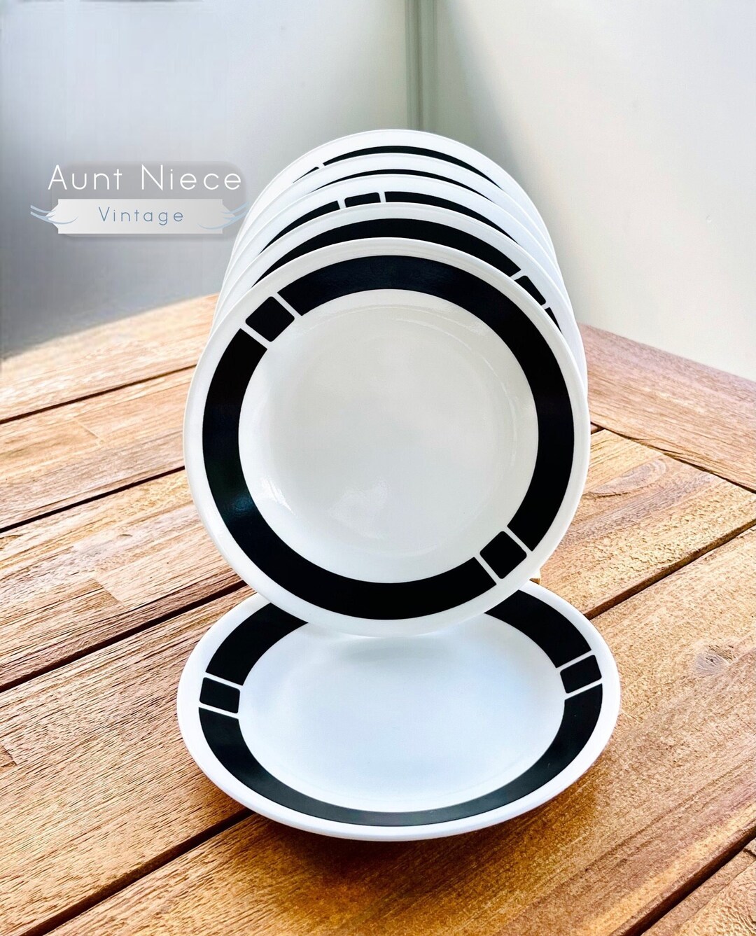 Sets and Single Vintage Corelle Black 6.75'' Plates Black Deco C. 1990s Etsy