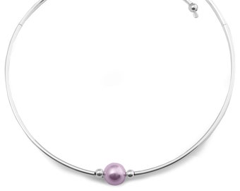 Shell Pearl Choker / Necklace – Blush