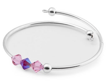 Swarovski Crystal Bracelet / Bangle – Shades of Pink