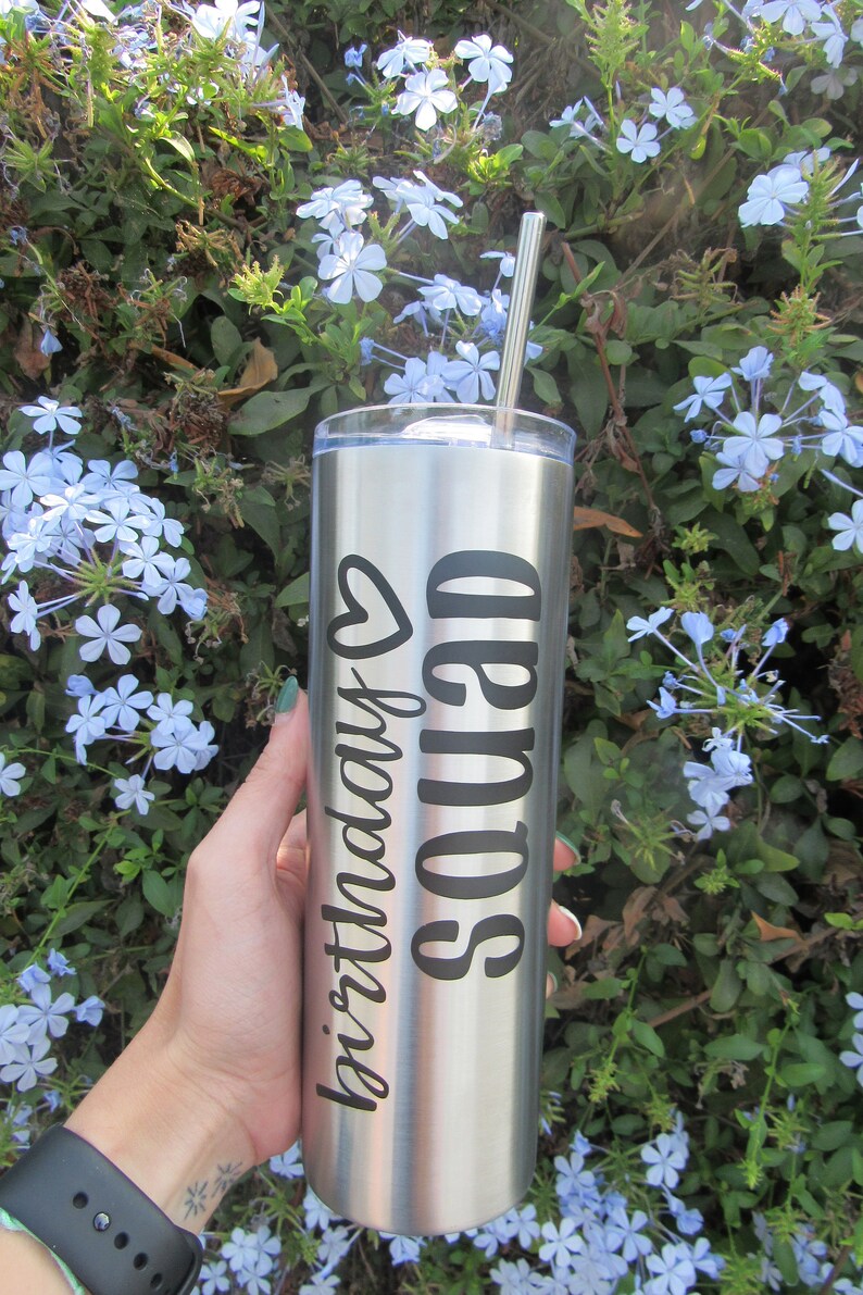 BIRTHDAY SQUAD birthday party birthday tumbler group birthday drinks birthday girl squad