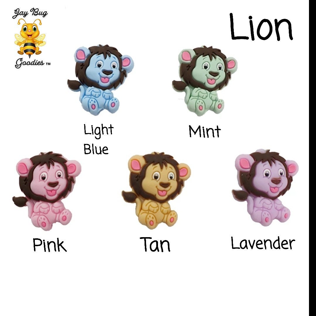 Animal 9mm 12mm 28mm Colored Animal Silicone Pacifier Clip Etsy