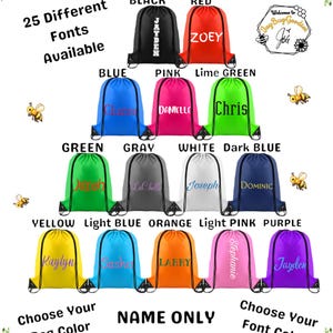 NUR NAMEN Kordelzugtaschen, Rucksack, Tote, Turnbeutel, Polyester, Cinch-Beutel, Massenrabatt, Sport, Team, Baseball, Basketball, Fußball, Studenten
