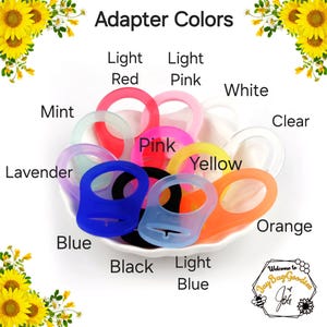 Mam Nuk Pacifier Adapter, ADD ON item ONLY, Pacifier clip converter, Silicone Adapter, flexible, Washable, Adapter for Pacifier Clip.
