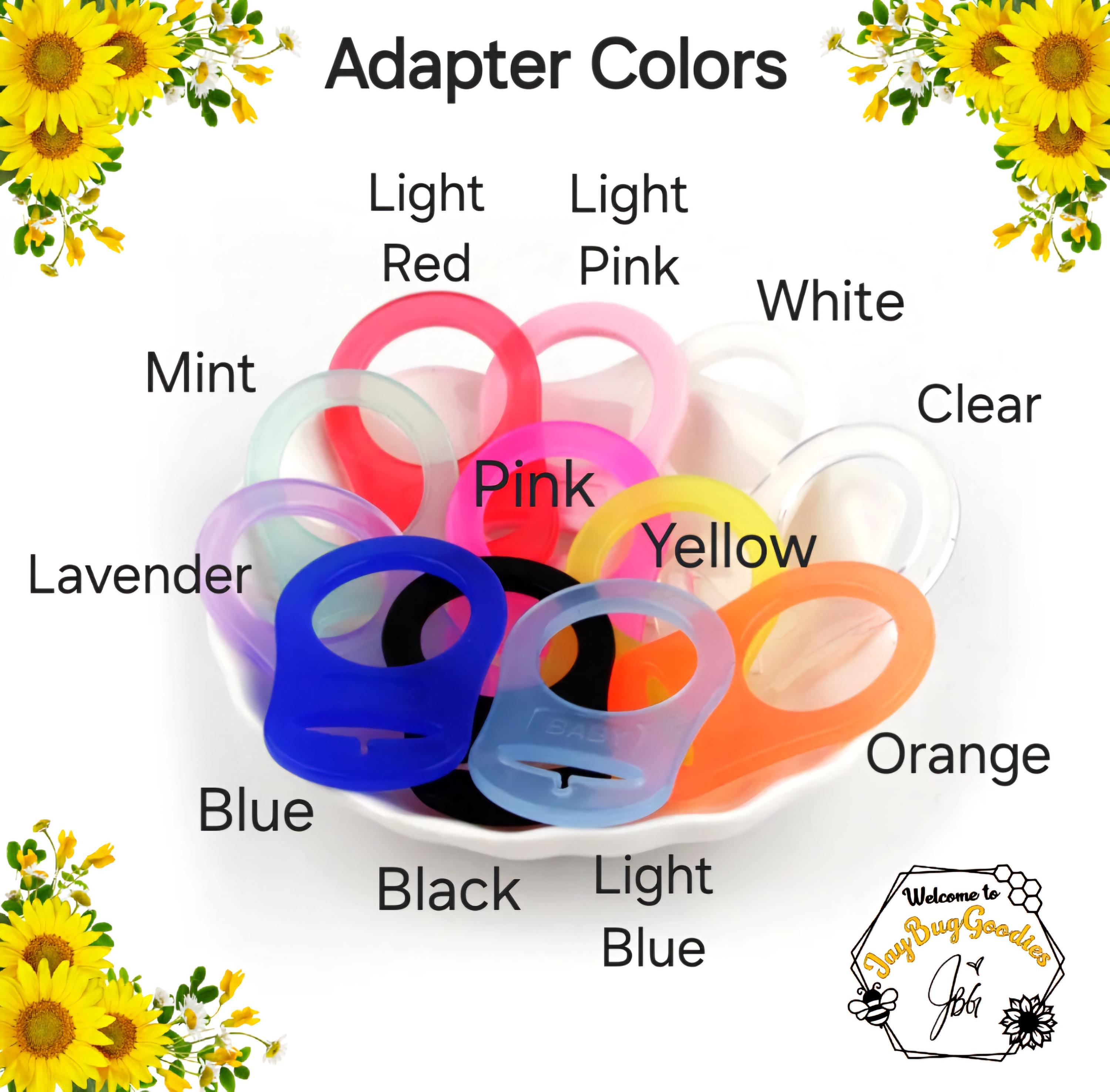 10-Pack MAM Pacifier Adapter Rings - Clear Silicone Button Style Converters