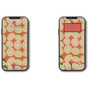 Summer lime aesthetic iPhone wallpaper  | Instant download