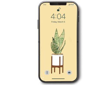 Fond de téléphone de papier peint esthétique mignon de plante de serpent | Téléchargement instantané
