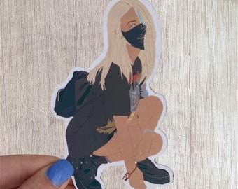 Alison Wonderland illustration sticker