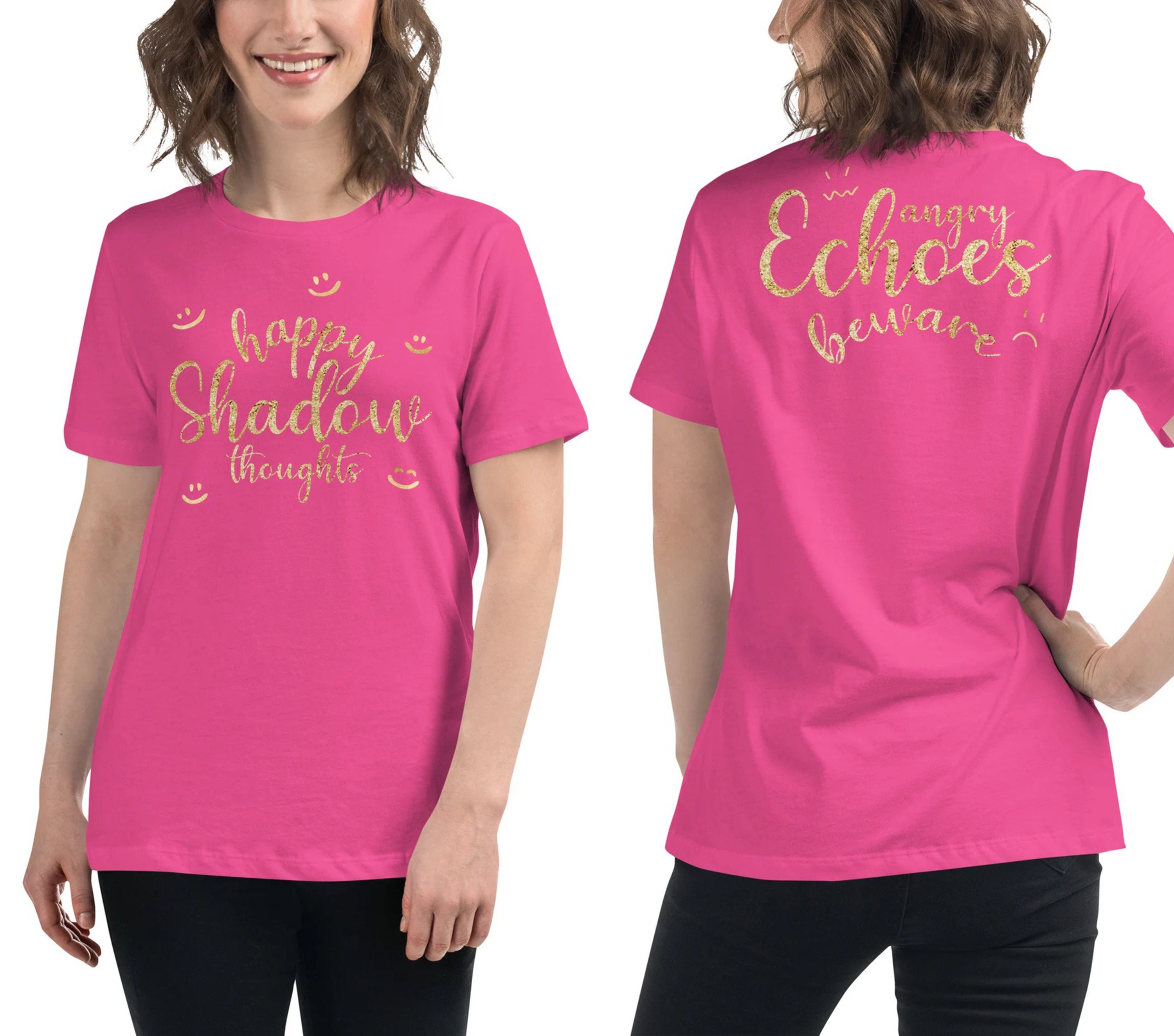 Happy Shadow Thoughts Women's Relaxed T-shirt, KOTLC, Front and