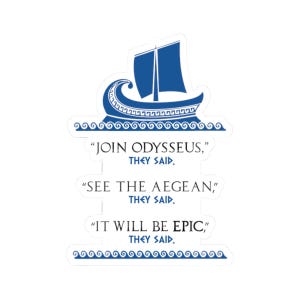 Word lid van Odysseus-sticker | Grappige sticker uit de Griekse mythologie