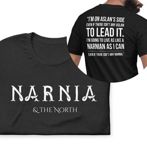 Live Like a Narnian, Unisex T-Shirt, Front and Back Design, Puddleglum Quote Black Heather