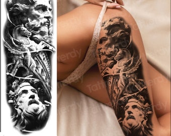Full Leg Thigh Temporary Tattoo Seus Pegasus Tattoos Flower & - Etsy Sweden Full Leg Thigh Temporary Tattoo Seus Pegasus Tattoos Flower & - Etsy Sweden