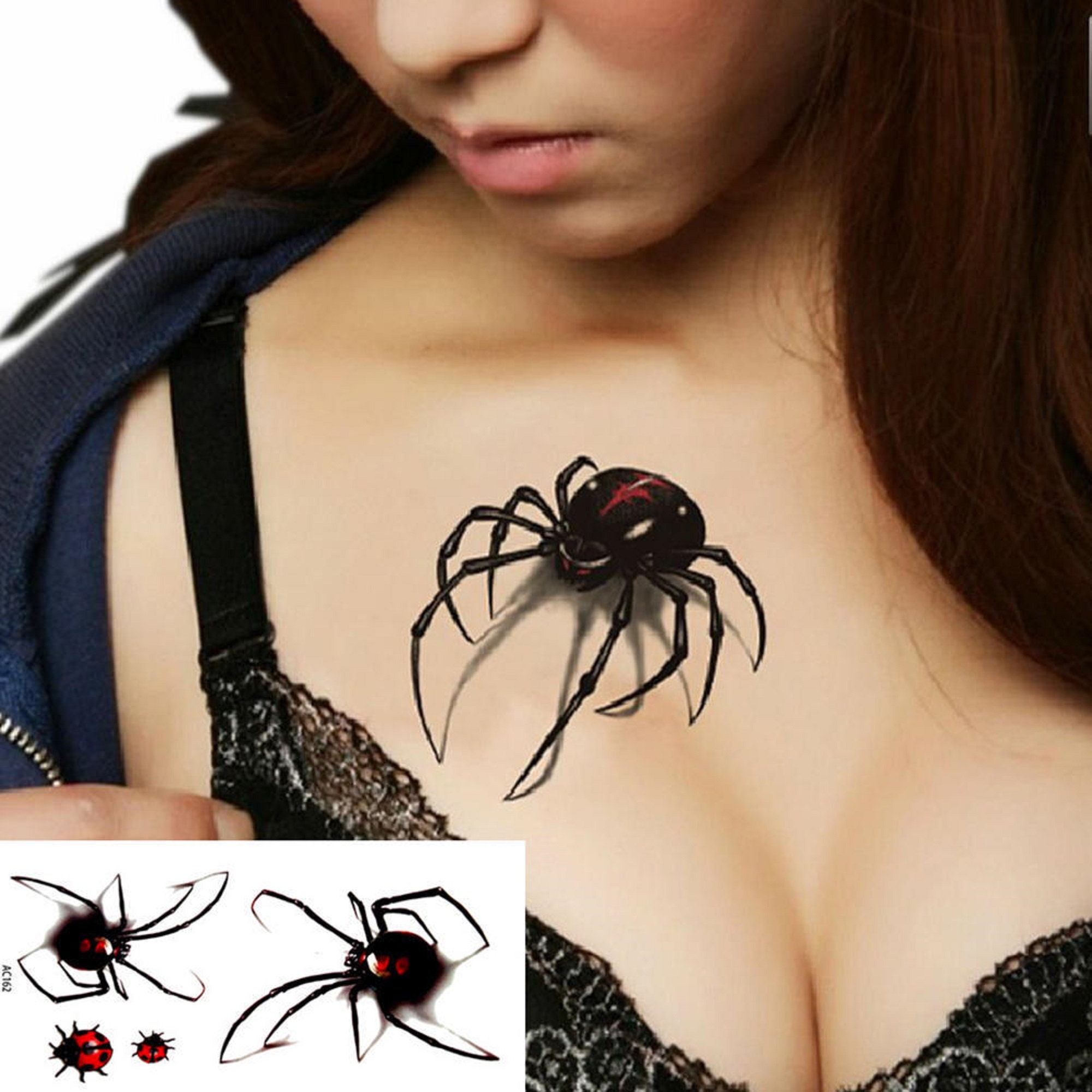 2 PC 4 Spider & Lady Bug Temporary Tattoos Body Arm - Etsy Finland 2 PC 4 Spider & Lady Bug Temporary Tattoos Body Arm - Etsy Finland