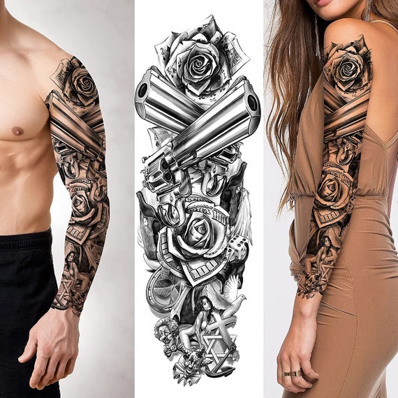 Skull n roses sleevewith  Smoking Guns Tattoo Studio  Facebook