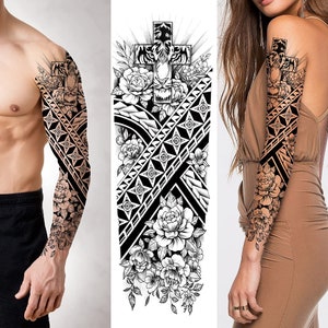 Rose Anime Sexy Girl Temporary Tattoos For Men Women Body Art Full Arm  Sleeve Realistic Tatoo Waterproof Fake Tattoo Stickers  Temporary Tattoos   AliExpress