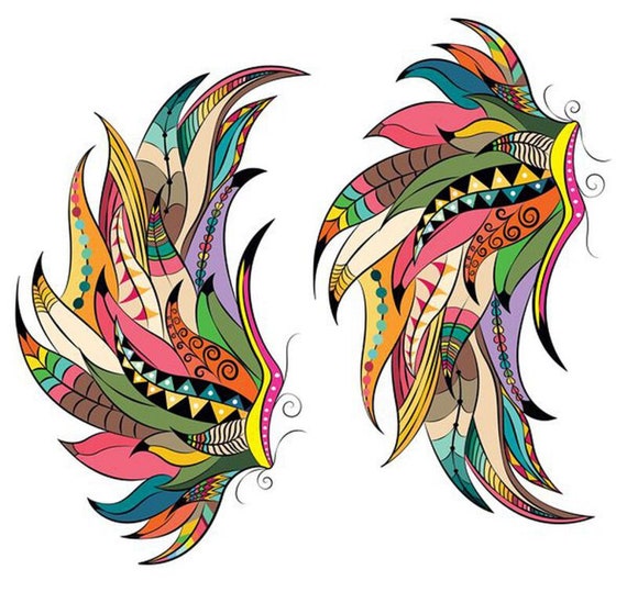 170+ Drawing Of Angel And Devil Wings Tattoo Designs Illustrations