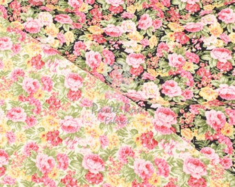 Rosefield Floral Cotton Poplin Fabric: Mini Roses Print