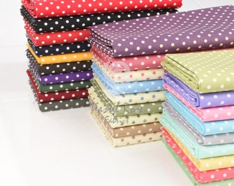 3mm Polka Dots Spots Cotton Poplin Fabric - Rose and Hubble