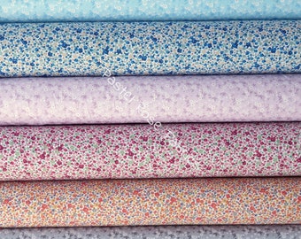 Tessuto Snow Ditsy Floral 100% popeline di cotone Rose & Hubble Fat Quarter Meter - ideale per sartoria, quilting, artigianato, abbigliamento