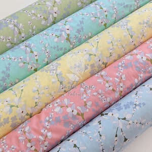Japanese Cherry Blossom 100% cotton poplin fabric - Rose & Hubble 112cm -Metre Fat Quarter | dressmaking, quilting, craft, clothing
