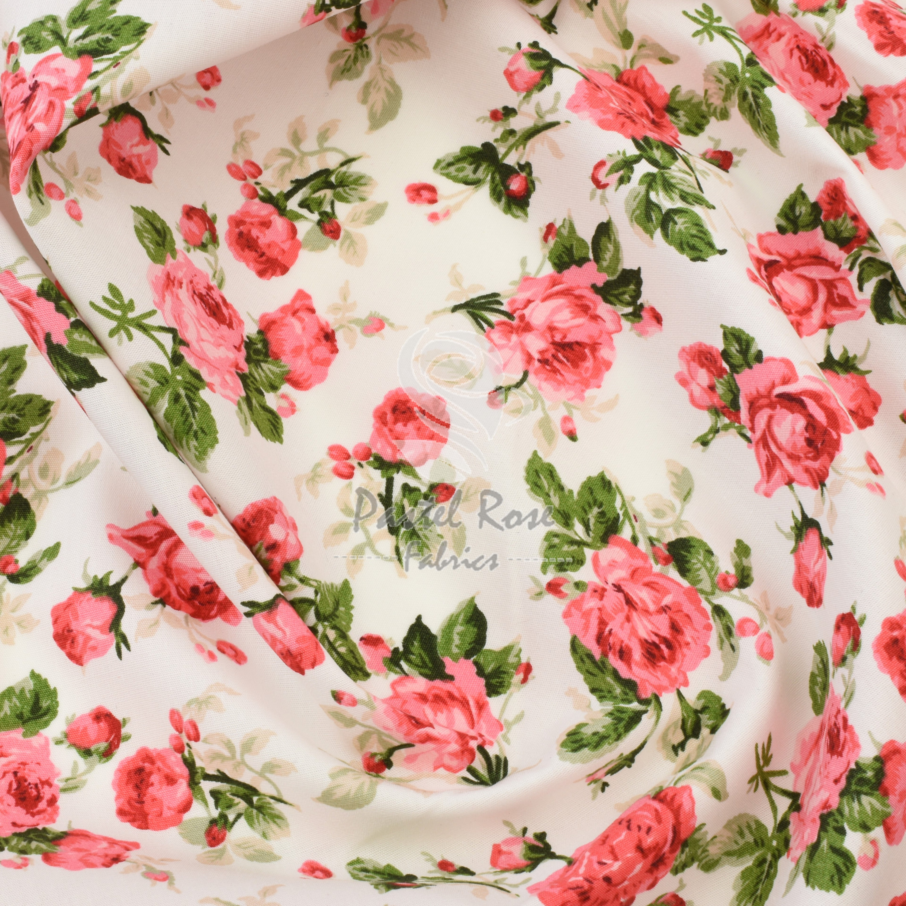 Vintage Queen Roses Floral 100% Cotton Poplin Fabric rose & - Etsy UK