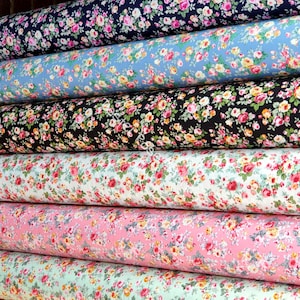 Ditsy Floral Isabella 100% Cotton poplin Fabric Rose & Hubble Metre, Fat Quarter - ideal for dressmaking, quilting, craft, clothing