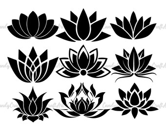 Lotus Clipart Etsy