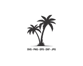 Download Palm Tree Silhouette Etsy