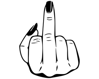Middle Finger Svg Etsy