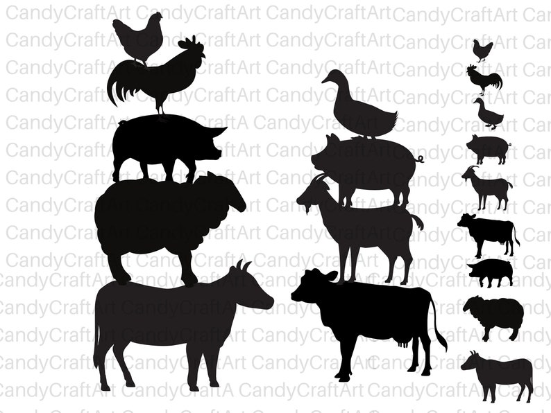 Download Farm Animal Svg Animal Silhouette Farm Animal Clipart Farm Animal Cut File Instant Download Farm Animal Bundle Svg Animal Svg Digital Art Collectibles Kromasol Com