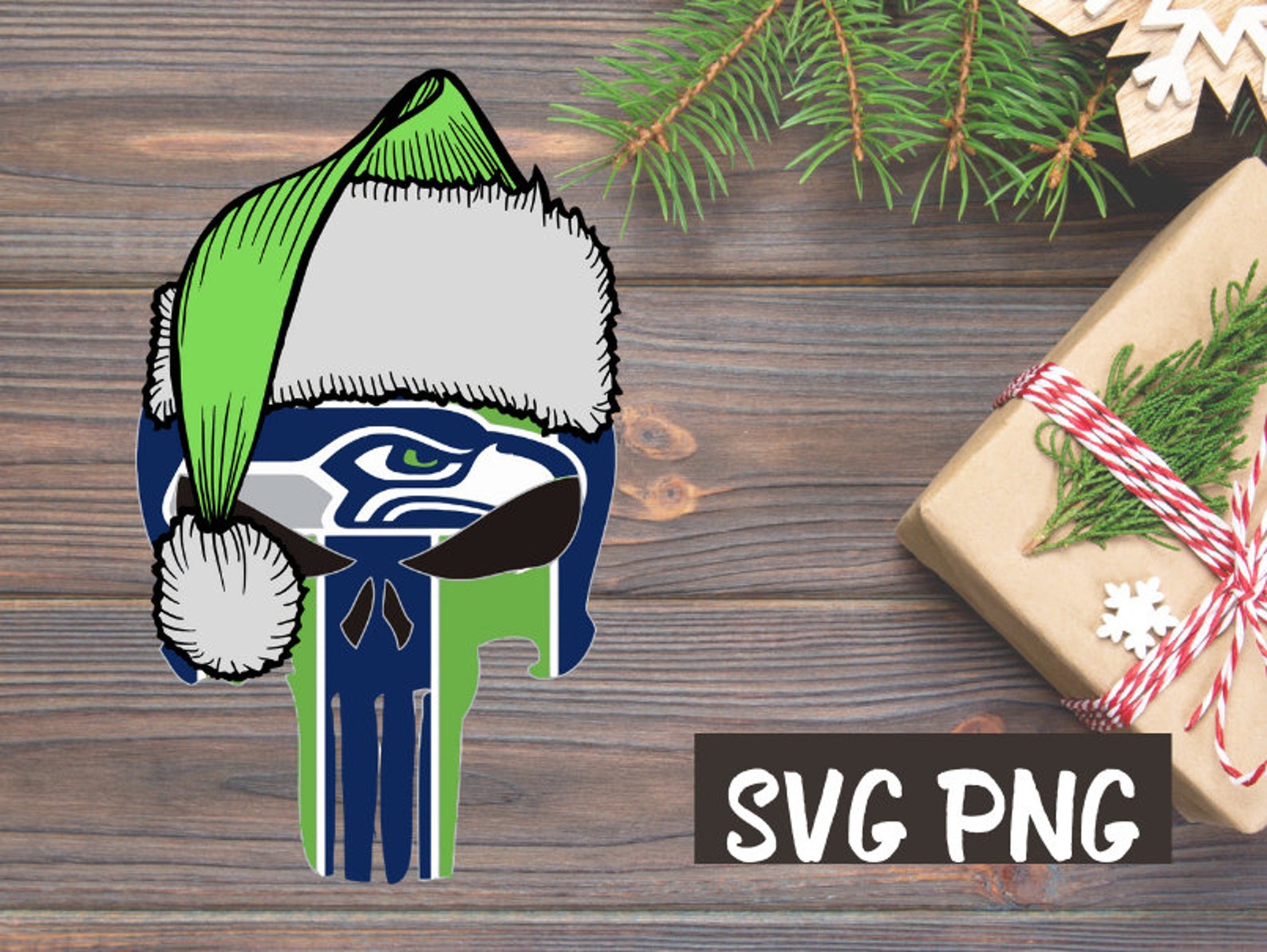 Christmas Seattle Seahawks svg santa Seahawks svg Seattle Etsy