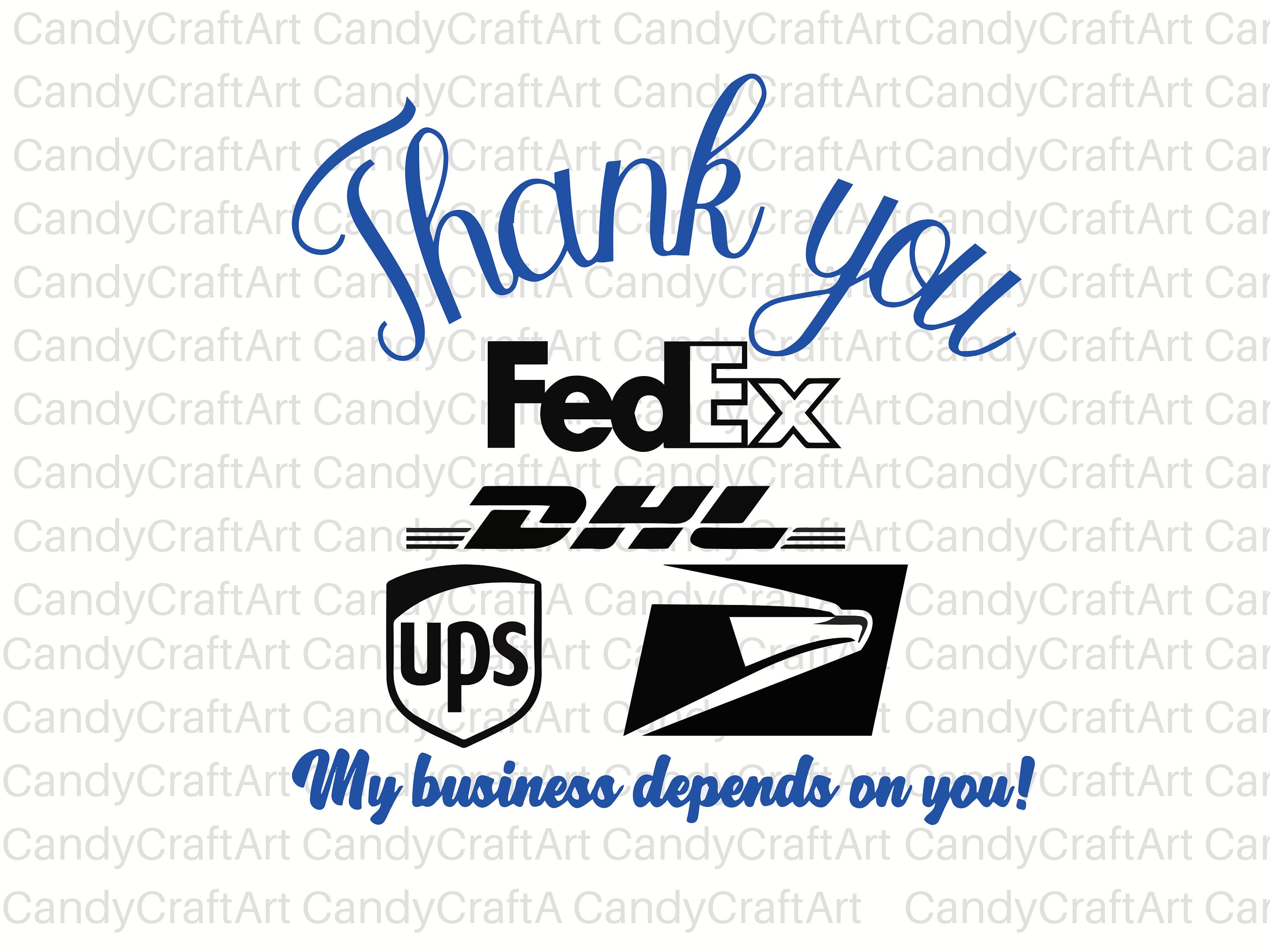 Download Thank You Fedex Dhl Ups Postal Truck Svg Usps Mail Carrier Etsy
