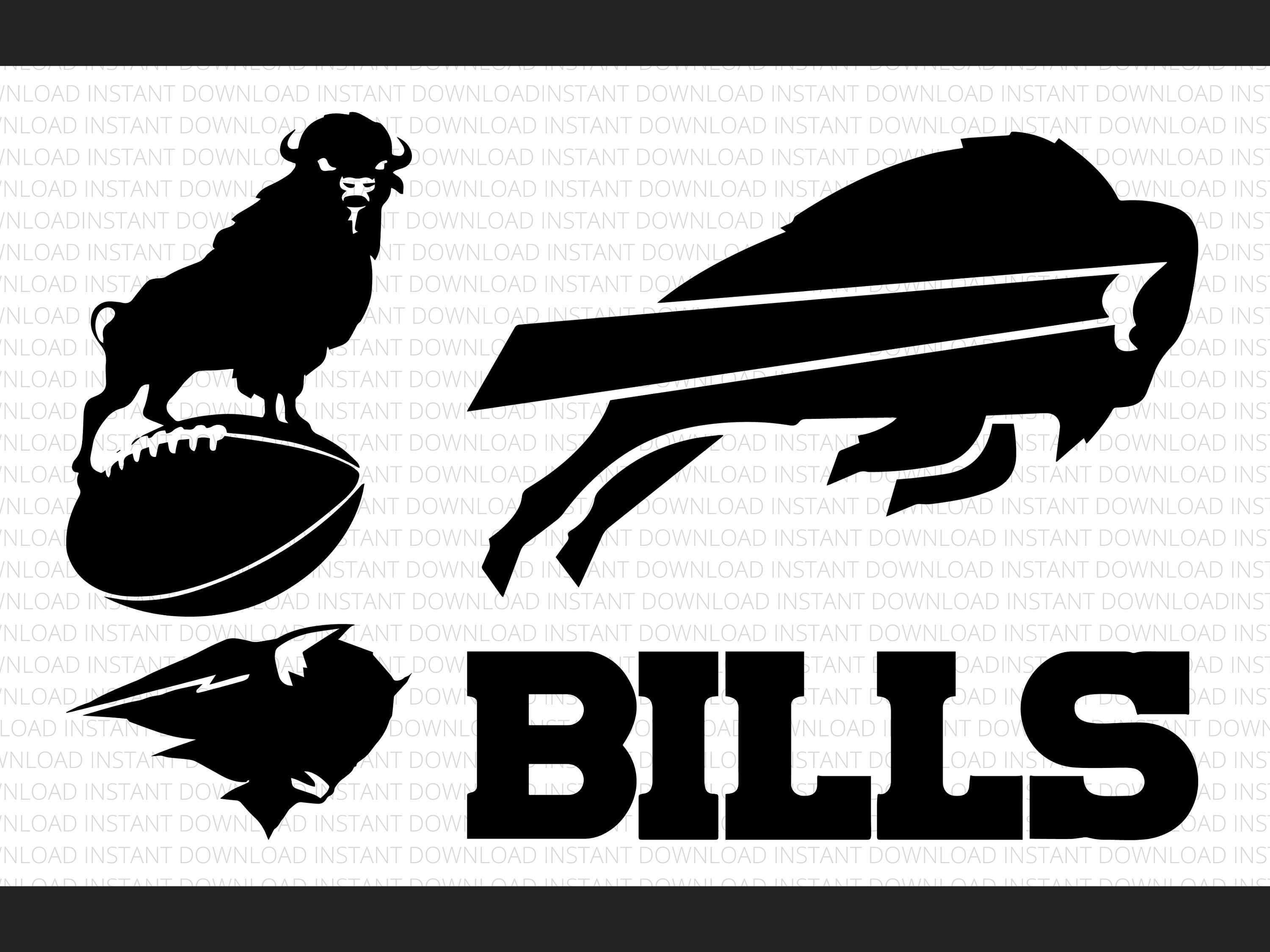 Black white Buffalo Bills svg png. Buffalo Bills black white Etsy — free download