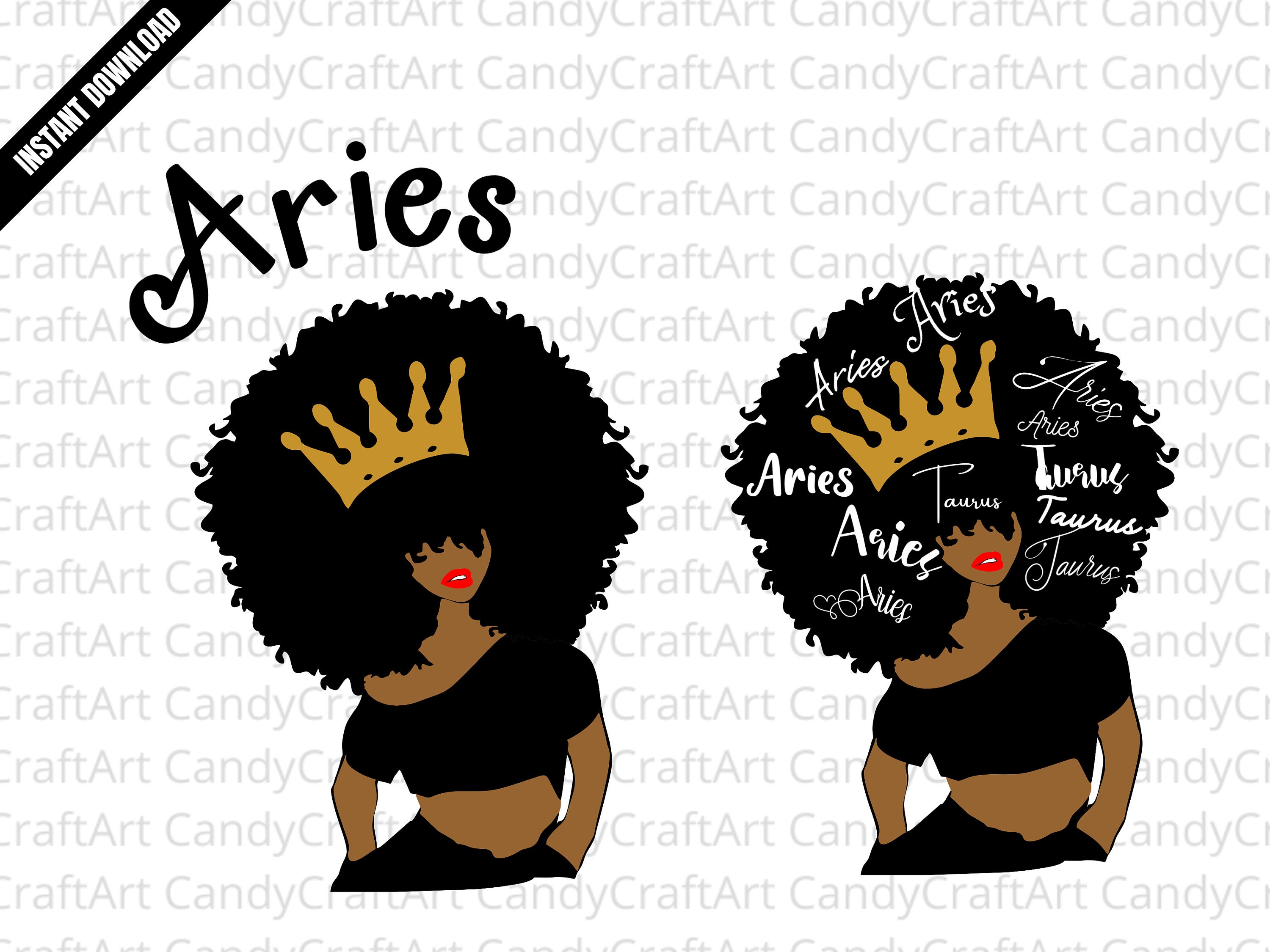 Download Aries Svg 2 Designs Birthday Svg For Black Women Aries Queen Etsy