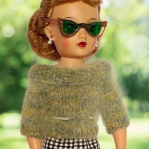 Made to fit 18 -21 inch Miss Revlon or Cissy Doll Handknit Angora Sweaters