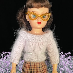 Made to fit 18-21 inch Miss Revlon or Cissy Doll  Handknit Angora Sweater