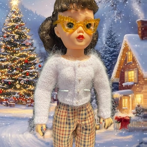 Miss Revlon or Cissy Doll 18 -21 inch Handknit Angora Sweater