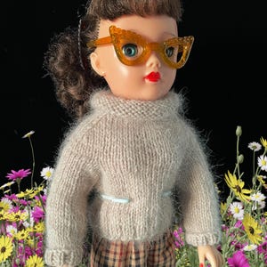 Made to fit 18 -21 inch Miss Revlon or Cissy Doll Handknit Angora Sweaters